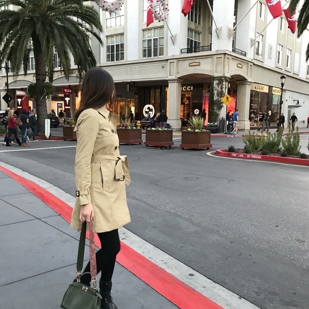 Double breasted trench coat